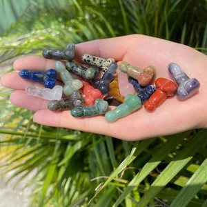 Petites sculptures de pénis en cristal miniature de 1 pouce, pierres précieuses naturelles, cristal de guérison Reiki, <span class=keywords><strong>phallus</strong></span> pour la décoration de la maison, cadeaux, artisanat - Product Image 4