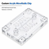 Puce microfluidique acrylique personnalisée usinée CNC pour applications de diagnostic POCT sur puce, dispositif médical PMMA PEEK POM