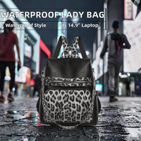 Sac à dos en cuir PU pour femme, personnalisé, sublimé, imperméable, anti-odeur, avec dossier ergonomique en polyester