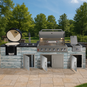 Comptoir <span class=keywords><strong>en</strong></span> marbre personnalisé cuisine extérieure intégrée armoire de cuisine extérieure <span class=keywords><strong>en</strong></span> acier inoxydable avec <span class=keywords><strong>four</strong></span> à pizza et évier - Product Image 3