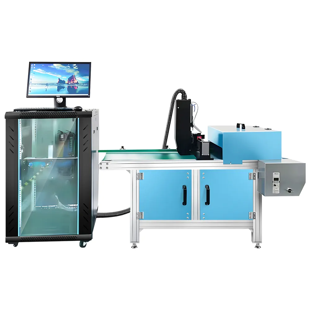 Impresora de inyección de tinta industrial UV continua automática de secado rápido de alta velocidad Foofon con función de impresión de inyección de tinta de alta resolución