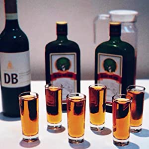 Clear Heavy Base Shot Glasses 12 Pack, 2 oz Tall Glass Set for Whiskey Vodka glass