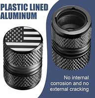 Bouchons de valve de pneu en aluminium avec doublure en plastique, résistants à la corrosion, anti-poussière, universels pour voiture, camion, moto, vélo