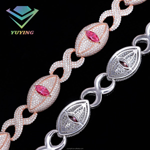 Bracelet tendance Maquire, bracelet cubain, diamant moissanite VVS, argent sterling 925, passe le testeur de diamants, certificat GRA, unisexe - Product Image 5