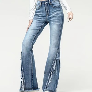 Vaqueros de mujer de moda con corte acampanado, diseño casual, vaqueros rectos para dama, fabricante - Product Image 2