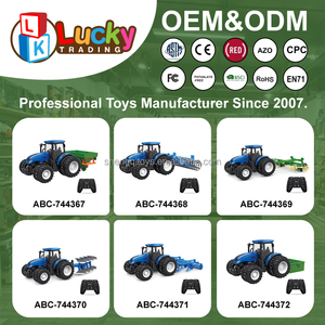 LK Toys 1/24 6CH Tracteur <span class=keywords><strong>RC</strong></span> Farmer Car Alloy <span class=keywords><strong>RC</strong></span> Trailer Tractor with Light Farming Toy with Wide Wheels - Product Image 6