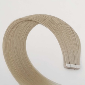 Extensiones de Cabello Adhesivas Finas e Invisibles al por Mayor para Salón, Cabello Ruso 1b, Cabello Humano Virgen, Extensiones de Cabello Natural - Product Image 1