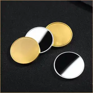 Custom 40mm 50mm Stainless Steel Zinc Alloy Brass Metal Laser Engraving Blank Gold Silver Double-sided Challenge Coin