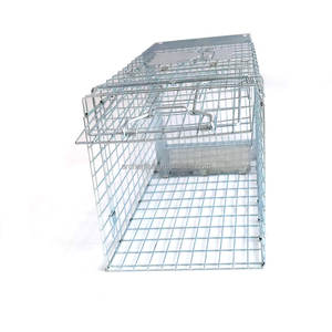 Piège à animaux humain - Cage en métal galvanisé/peint en poudre robuste pour renards et ratons laveurs |   Contrôle des nuisibles écologique et imperméable - Product Image 3