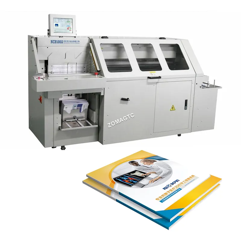 Máquina de encadernação profissional para impressão de livros, máquina perfeita para encadernação de livros com cola quente