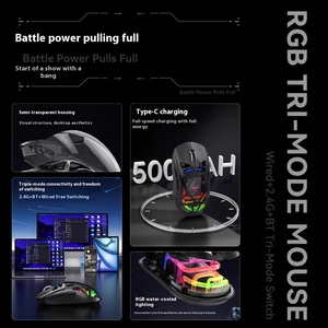 EWEADN M7 <span class=keywords><strong>Mouse</strong></span> Gaming nirkabel, <span class=keywords><strong>Mouse</strong></span> Mekanikal ringan dapat diprogram lampu latar RGB tiga Mode - Product Image 5