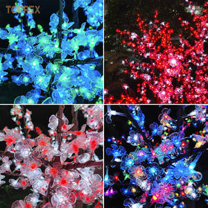 Vente en gros d'usine, lumières d'arbre <span class=keywords><strong>LED</strong></span> en fleurs de <span class=keywords><strong>cerisier</strong></span> de 2,5 m, intérieur/extérieur, IP65, batterie rechargeable, télécommande, Noël - Product Image 4