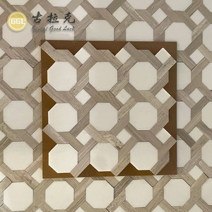 Thassos White Mix Wood Marble Octogone Mosaïque de marbre pour carreaux de sol <span class=keywords><strong>et</strong></span> de mur - Product Image 1