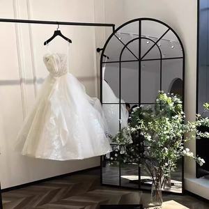 Espejo de Pared Grande de Estilo Clásico Moderno Francés, con Marco de Hierro y Rejilla, para Decoración de Muebles de Hotel - Product Image 2