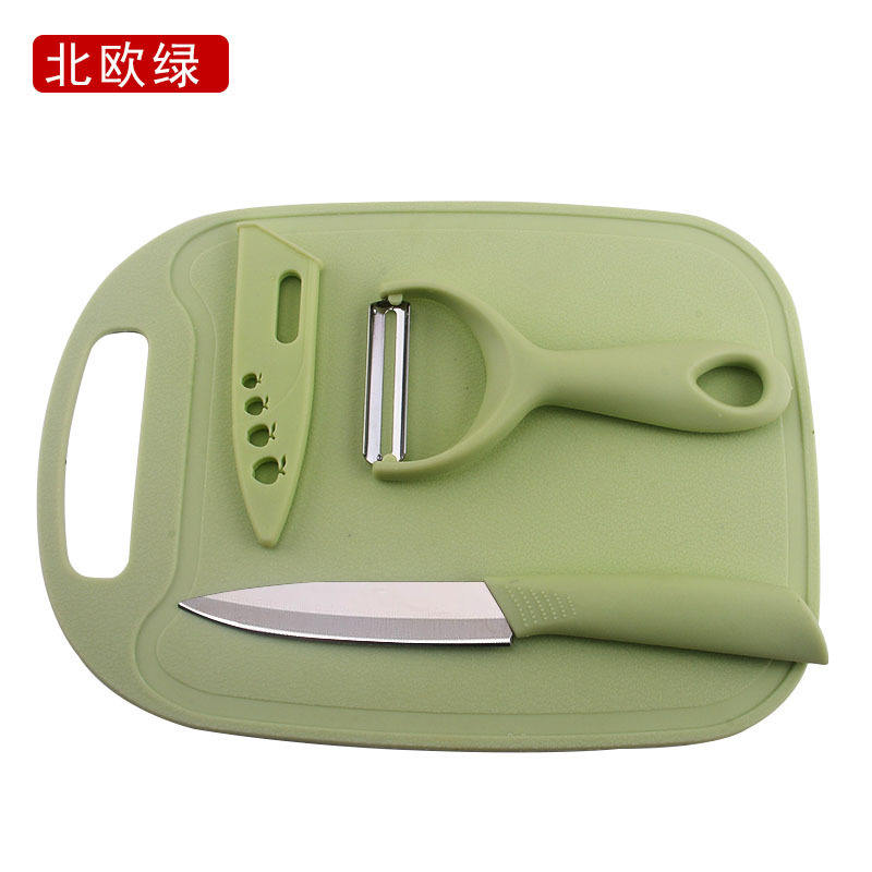 Ensemble de planche à découper trois pièces vert de taille moyenne