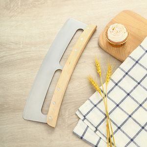 Tagliapizza di Nuovo Design Stile a Dondolo con <span class=keywords><strong>Due</strong></span> Manici in Legno e Custodia Protettiva Nera - Product Image 5