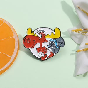 Broche en émail animée de style dessin animé, motif rat, badge de revers, bijou, cadeau pour amis et enfants, vente en gros - Product Image 2