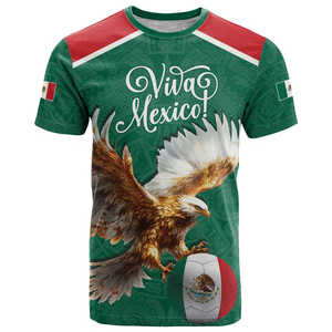 Camiseta Deportiva de Fútbol para Hombre con Estampado de Águila de la Cultura Mexicana, Personalizada al por Mayor, Cuello Redondo, Secado Rápido para Gimnasio - Product Image 1