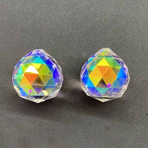Revêtement en cristal AB <span class=keywords><strong>boule</strong></span> suspendue à facettes en cristal pour décoration de pièces d'éclairage de lustre - Product Image 1