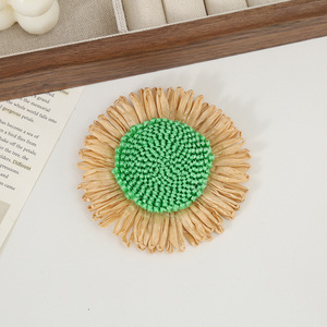 Accessoires de décoration DIY pour sacs de vêtements, fleurs de chapeau tournesol, boucles de serviette, anneaux de serviette en papier, bijoux faits <span class=keywords><strong>main</strong></span> en stock - Product Image 6