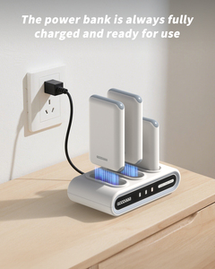 แบตเตอรี่สำรองพกพา 10000mAh ลิเธียมโพลิเมอร์ ช่องเสียบหลายพอร์ต พร้อมสายชาร์จ Type-C กำลังไฟ 15W 37Wh สำหรับการเดินทางและการใช้งานประจำวัน - Product Image 3