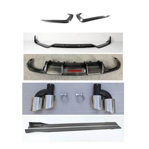 Kit Carrozzeria in Fibra di Carbonio con Labbro Anteriore, Diffusore Posteriore, Spoiler, Minigonne Laterali e Alette Canard per <span class=keywords><strong>Audi</strong></span> <span class=keywords><strong>A5</strong></span> S5 Berlina 2012 2013 2014 2015 2016 - Product Image 1