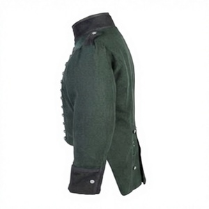 Chaqueta Acolchada de Lana para Hombre, Cuello Alto, Botones al Frente, Túnica Acolchada, Logotipo Personalizado Bordado, Ropa de Abrigo de Invierno - Product Image 4
