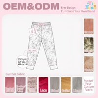 Joggerbroek voor peuters, volledig bedrukt met bloemen en dierenprint, elastische taille, broek met trekkoord en manchetten, meisjesjongens, casual thuisbroek