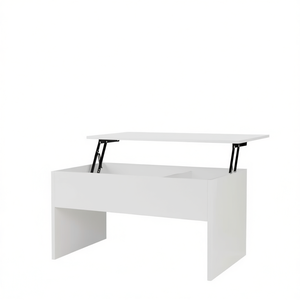 Tavolino da Caffè in Legno Ingegnerizzato Bianco Lucido 31.5x19.9x16.3 Allungabile, Arredamento Moderno Minimalista per Soggiorno - Product Image 1