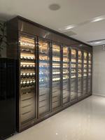 Cave à vin en acier inoxydable avec refroidisseur LED à température constante, sur mesure, pour l'affichage et le stockage du vin, 430L