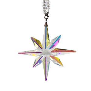 Ornement de Noël en cristal brillant, pendentif flocon de neige à suspendre, fournitures de décoration - Product Image 1