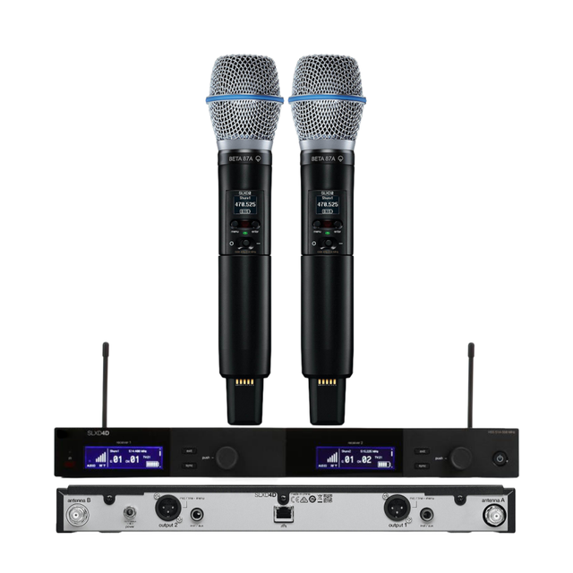 SLXD4D BETA87A SLX D BETA87 B87 Wireless Microphone Two Dual Channel Digital Mic SLXD24D BETA58 Cordless Mic