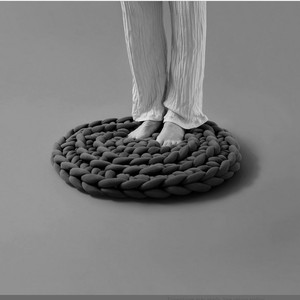 Vải Len Khổng Lồ Siêu Ấm Áp Mềm Mại Có Thể Giặt Được Cánh Tay Cực Cồng Kềnh Cho Cánh Tay Gối Giường Sofa Dệt Kim Tự Làm Chăn Đan Cho Thú Cưng Sợi To - Product Image 3