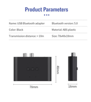 B21 Bluetooth 5.3 2 en 1 récepteur Audio émetteur 3.5mm Aux Jack RCA stéréo musique adaptateur sans fil Dongle pour voiture