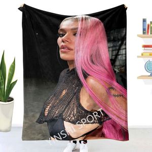 Recién llegado suave cálido <span class=keywords><strong>Karol</strong></span> <span class=keywords><strong>G</strong></span> Peso Carin Leon Santa Fe Klan franela polar manta adultos y niños - Product Image 6