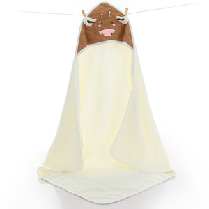Solid Cartoon Design animale 100% <span class=keywords><strong>cotone</strong></span> bambino asciugamano da bagno tessuto <span class=keywords><strong>accappatoio</strong></span> con cappuccio usa e getta per uso bagno - Product Image 2