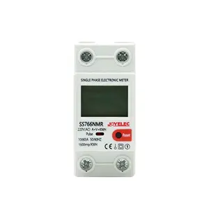 JOYELEC New Type Multifunction Din rail Single Phase Electricity Meter Display 220VAC Clear Miniature Electric Meter