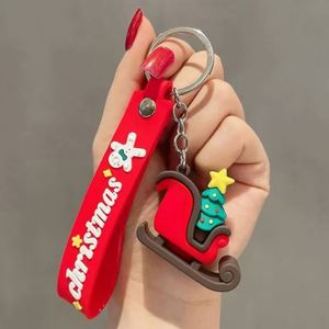 New Christmas Mold Keychain Badges Pvc Rubber Custom 3D Zinc Alloy Fashionable Silicone <b>Key</b> <b>Chain</b> - Product Image 6