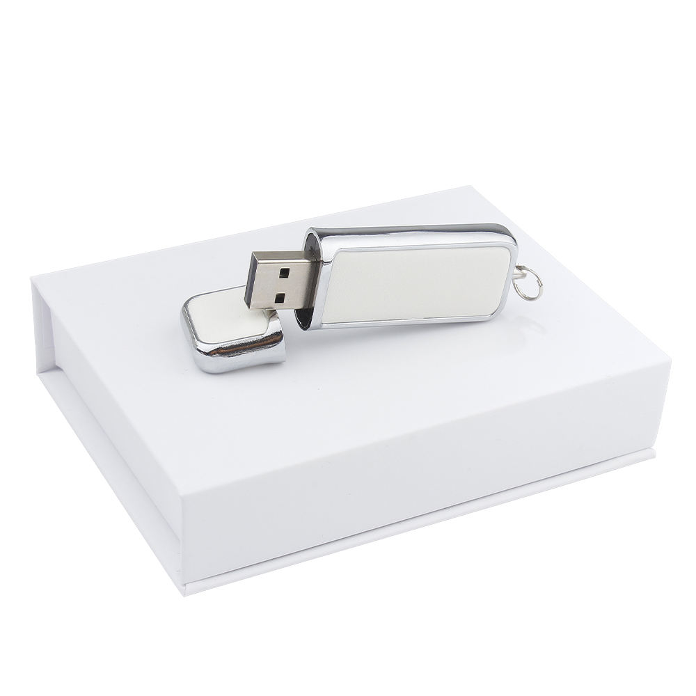 White usb with box