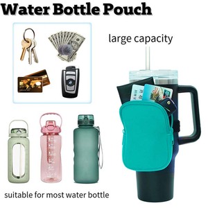 Nuevo neopreno 40oz botella de agua potable portador bolsa soporte enfriador manga con bolsillo para teléfono - Product Image 4