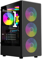 Boîtier PC Gaming LY Mid-Tower ATX en Alliage d'Aluminium, Conception Sans Outil, Ventilateurs RGB, Refroidissement Optimal pour Systèmes Haut de Gamme Personnalisés - En Stock