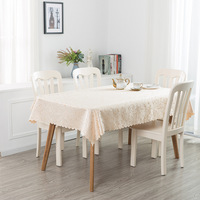 Nappe Ronde en Polyester Damassé Vintage à Motifs Floraux Bleu Marine pour Mariages, Banquets, Hôtels et Restaurants (Vente en Gros)
