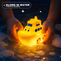 Jouet de bain lumineux gonflable pour enfant, jouet aquatique rotatif en caoutchouc, baleine et tortue marine électrique LED personnalisées pour l'extérieur