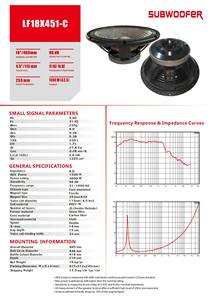 Subwoofer de Alta Potencia de 18 Pulgadas LF18X451-C, <span class=keywords><strong>1500W</strong></span> <span class=keywords><strong>RMS</strong></span>, Cono de Fibra de Carbono, Imán de Ferrita, Altavoz para DJ, Escenarios y Clubs - Product Image 4