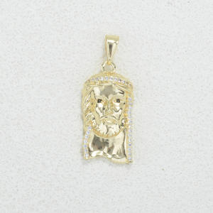 Collar de Moda Hip Hop con Colgante de Jesús Grande Chapado en Oro de 14k con Circonitas Cúbicas, <span class=keywords><strong>Cadena</strong></span> Cubana, para Hombre y Mujer, Venta Directa - Product Image 3