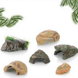 Plataforma Decorativa para Peceras: Cueva Escondite para Lagartos, Geckos, Reptiles y Anfibios, Plataforma para Tortugas, Plataforma para Tomar el <span class=keywords><strong>Sol</strong></span> y Caja Decorativa para Tortugas - Product Image 2