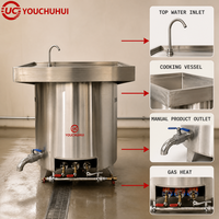 Marmite à soupe commerciale électrique en acier inoxydable, capacité de 50L à 904L, thermostat numérique, vente en gros, tension personnalisée