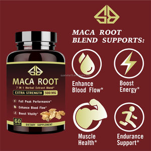 Extracto Herbal Natural para Aumentar la Energía y Vitalidad Masculina, Maca Ginseng Power Plus 7 en 1, Suplementos Orgánicos de Raíz de Maca Negra para Hombres - Product Image 4