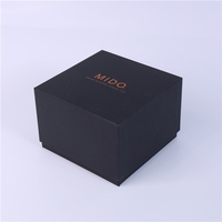 Boîte d'emballage personnalisée en cube noir avec couvercle magnétique pliable Boîte de montres pour hommes en papier de carton