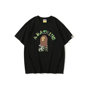 Vendita all'ingrosso breve camicia ragazzi ragazzo anime-2022 T-shirt BAPE più venduta T-shirt in cotone morbido con grafica girocollo Casual da uomo alla moda Anime